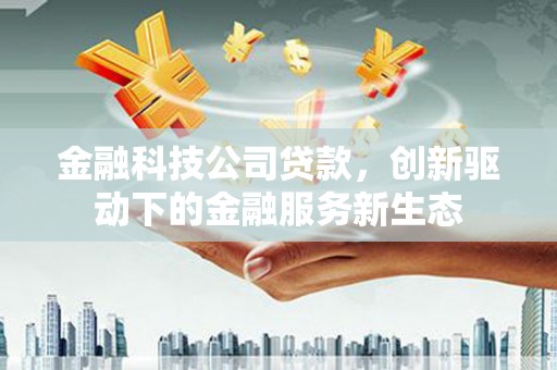 武江金融科技公司贷款，创新驱动下的金融服务新生态