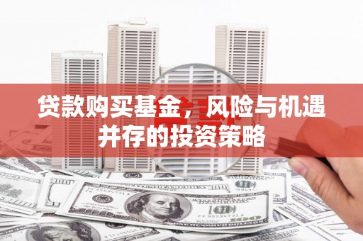 武江贷款购买基金，风险与机遇并存的投资策略
