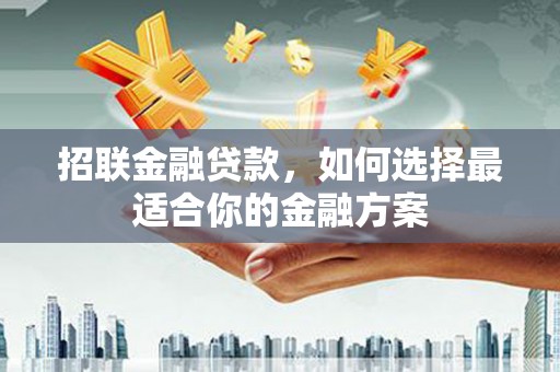 武江招联金融贷款，如何选择最适合你的金融方案