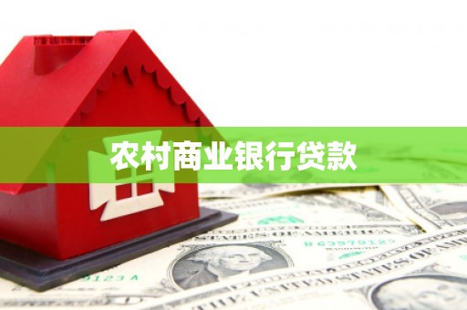 武江农村商业银行贷款