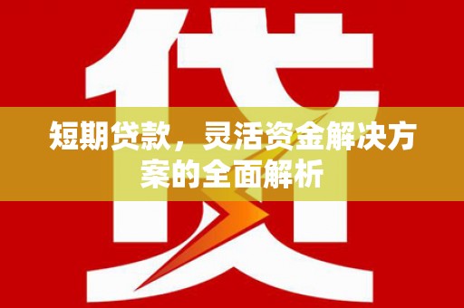 武江短期贷款，灵活资金解决方案的全面解析