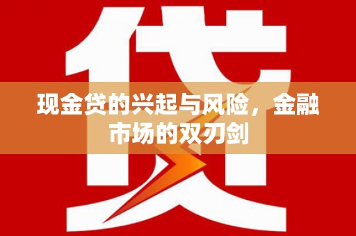 武江现金贷的兴起与风险，金融市场的双刃剑