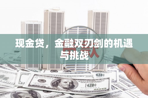 武江现金贷，金融双刃剑的机遇与挑战