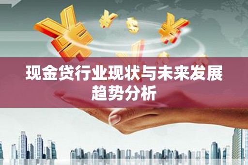 武江现金贷行业现状与未来发展趋势分析