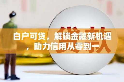 武江白户可贷，解锁金融新机遇，助力信用从零到一