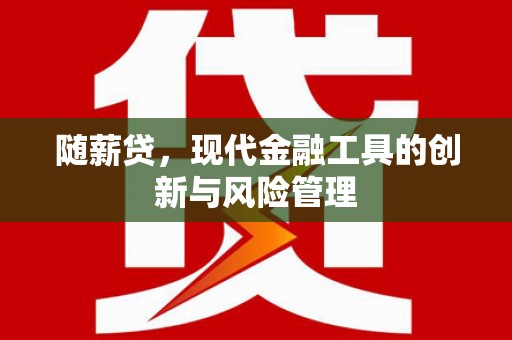 武江随薪贷，现代金融工具的创新与风险管理