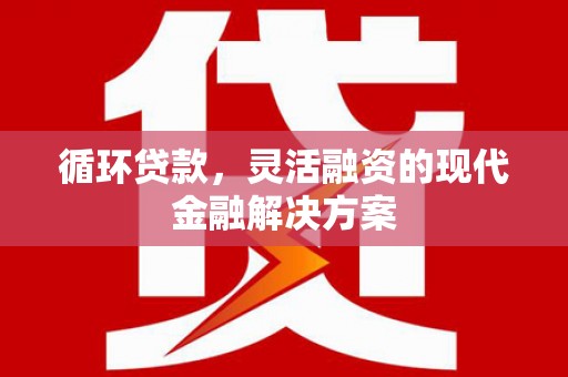 武江循环贷款，灵活融资的现代金融解决方案