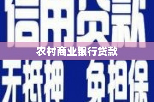 武江农村商业银行贷款