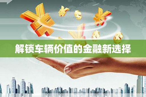 武江解锁车辆价值的金融新选择
