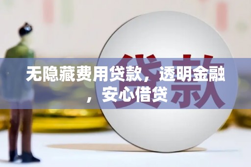 武江无隐藏费用贷款，透明金融，安心借贷