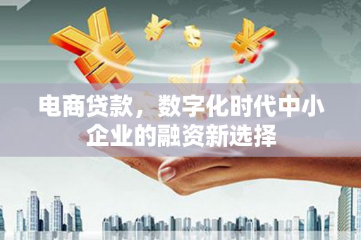 武江电商贷款，数字化时代中小企业的融资新选择