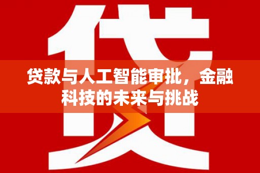 武江贷款与人工智能审批，金融科技的未来与挑战