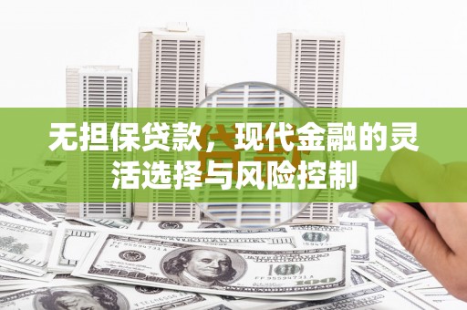 武江无担保贷款，现代金融的灵活选择与风险控制