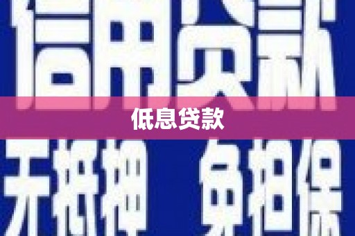 武江低息贷款