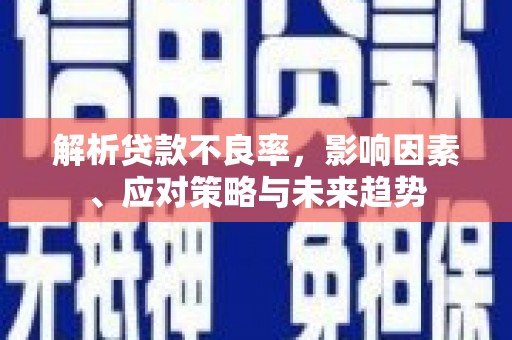 武江解析贷款不良率，影响因素、应对策略与未来趋势