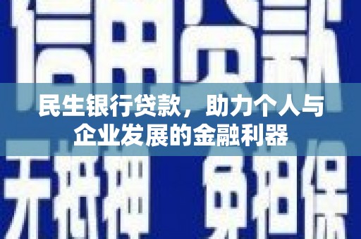 武江民生银行贷款，助力个人与企业发展的金融利器