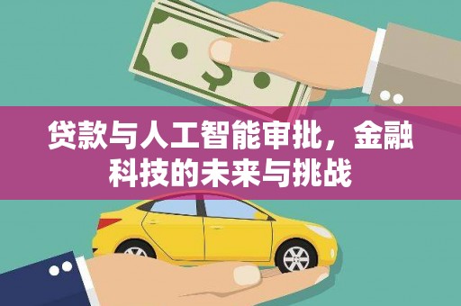 武江贷款与人工智能审批，金融科技的未来与挑战