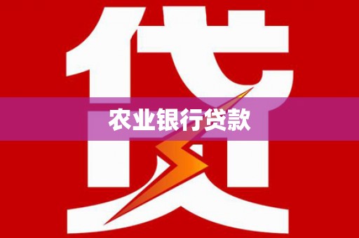 武江农业银行贷款