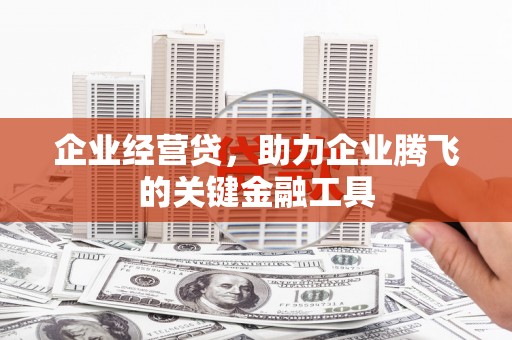 武江企业经营贷，助力企业腾飞的关键金融工具