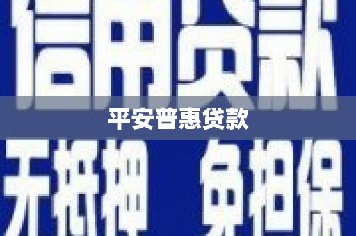 武江平安普惠贷款
