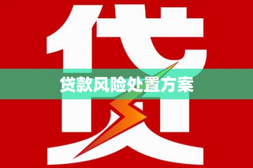 武江贷款风险处置方案