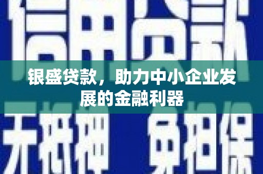 武江银盛贷款，助力中小企业发展的金融利器
