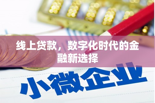 武江线上贷款，数字化时代的金融新选择