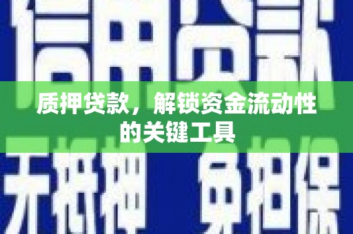 武江质押贷款，解锁资金流动性的关键工具