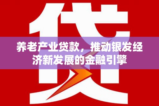 武江养老产业贷款，推动银发经济新发展的金融引擎
