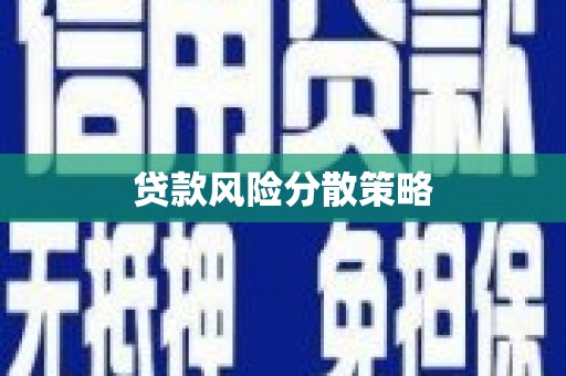 武江贷款风险分散策略