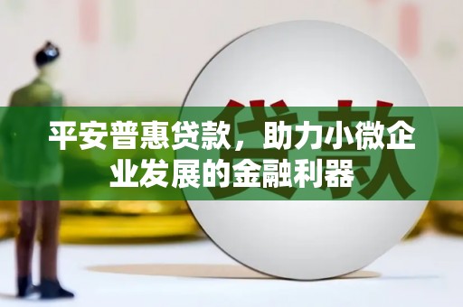 武江平安普惠贷款，助力小微企业发展的金融利器