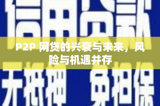 武江P2P 网贷的兴衰与未来，风险与机遇并存