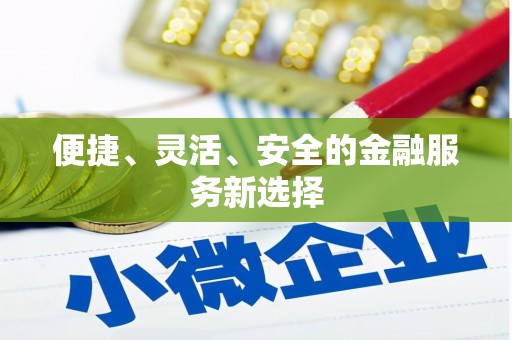 武江便捷、灵活、安全的金融服务新选择
