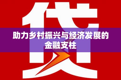 武江助力乡村振兴与经济发展的金融支柱